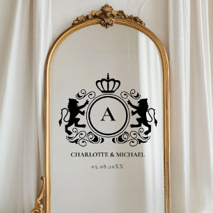 Vinilos Para Cristales Boda monograma de logotipo específico del cliente