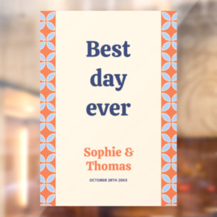 Vinilos Para Cristales Boda retro de mediados del siglo