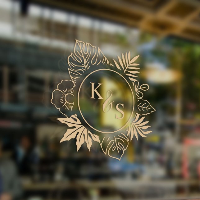 Vinilos Para Cristales Boda Romántico de Verdor Tropical (Subido por el creador)