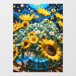 Vinilos Para Cristales Bodegón Flores y Noche 1 - 001