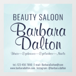 Vinilos Para Cristales Bokeh azul simple y elegante