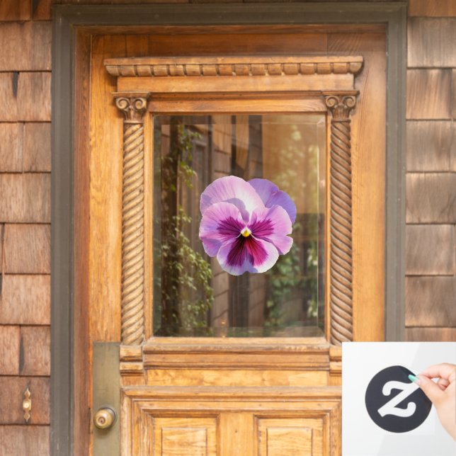 Vinilos Para Cristales Bonito Púrpura Flor Pansy (Puerta de casa)