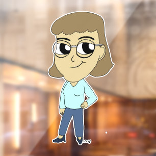 Vinilos Para Cristales botón chibi