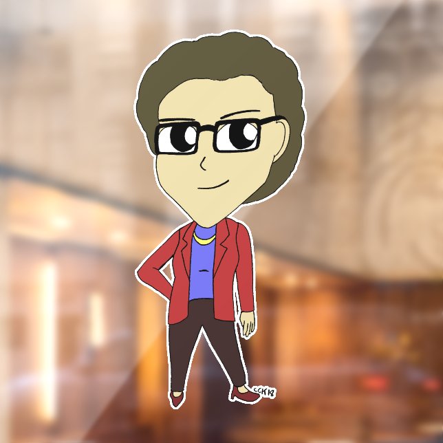 Vinilos Para Cristales botón chibi (Hoja 2)