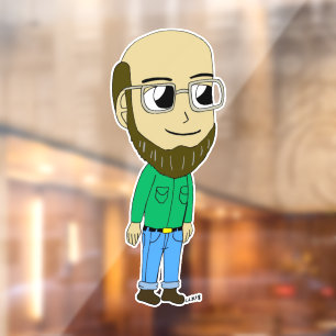 Vinilos Para Cristales botón chibi