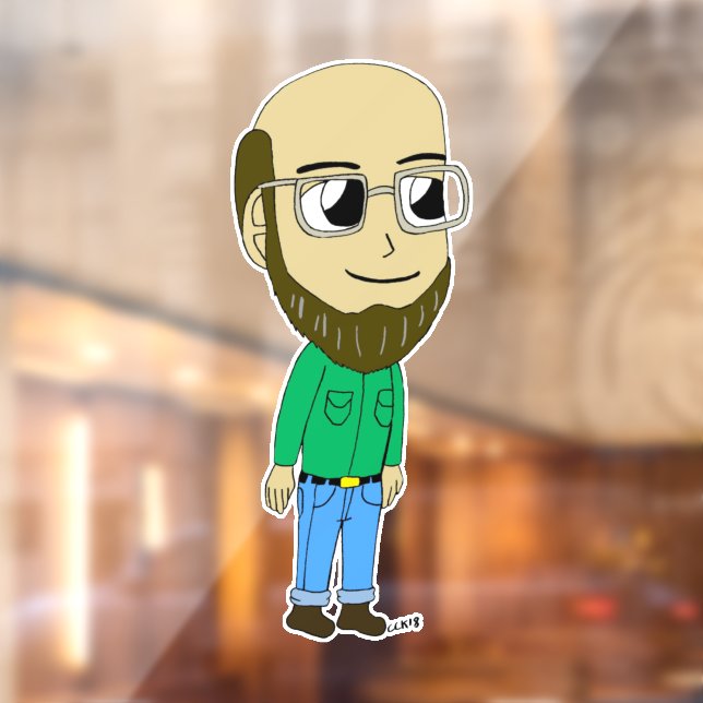 Vinilos Para Cristales botón chibi (Hoja 2)