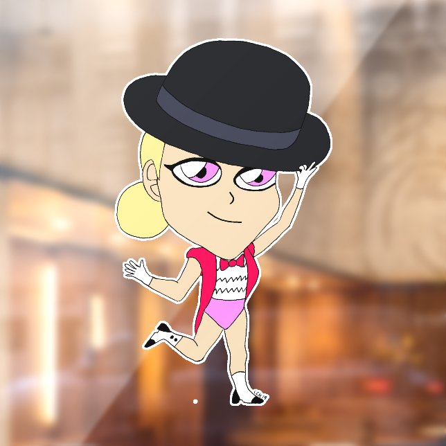Vinilos Para Cristales botón chibi (Hoja 2)