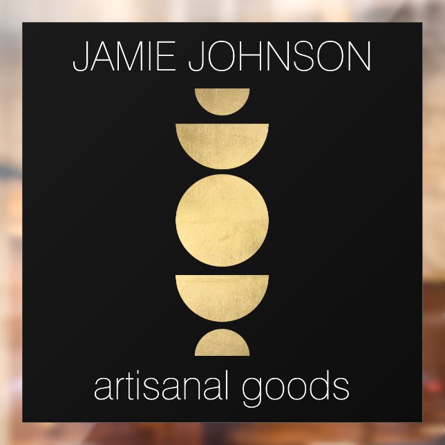 Vinilos Para Cristales Boutique de Arte Geométrico Fases Lunares Abstract (Hoja 2)