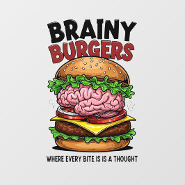 Vinilos Para Cristales Brainy Burgers