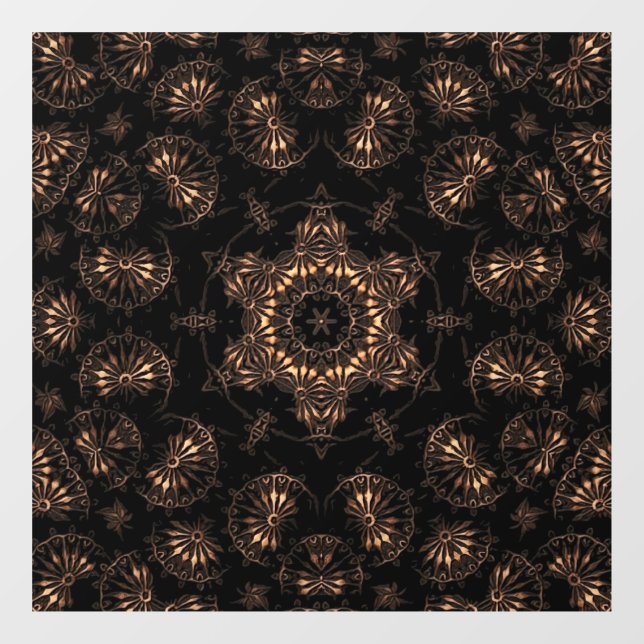Vinilos Para Cristales Bronce Age Mandala (Hoja)