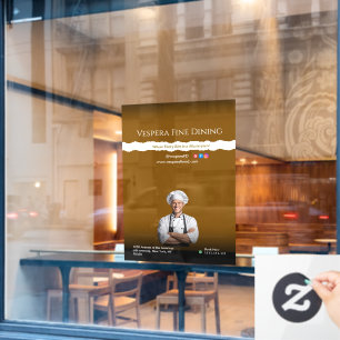 Vinilos Para Cristales Brown Black Chef Restaurants and Food Lovers