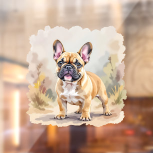 Vinilos Para Cristales Bulldog Francés Perro Frenchie Adorable Color Cane