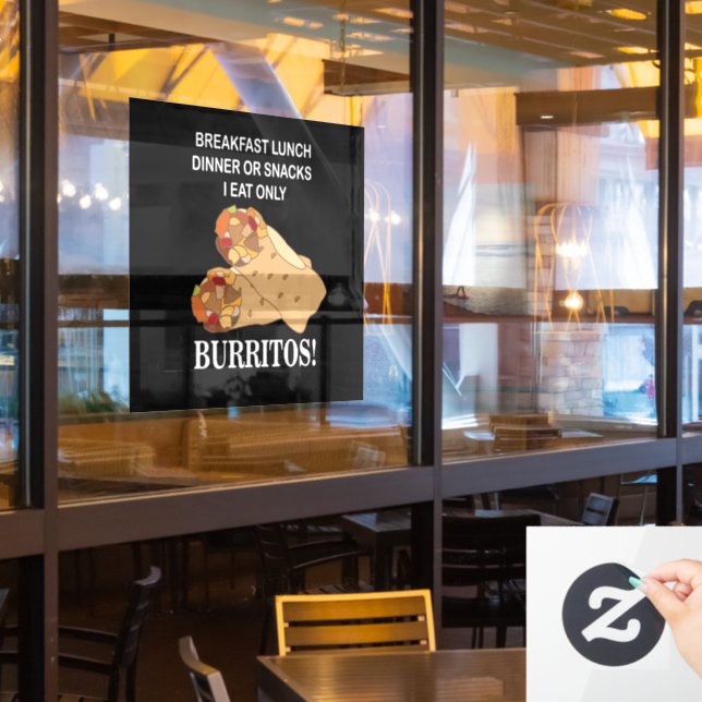 Vinilos Para Cristales Burritos I Come Sólo Restaurante Burrito (ventana del restaurante)