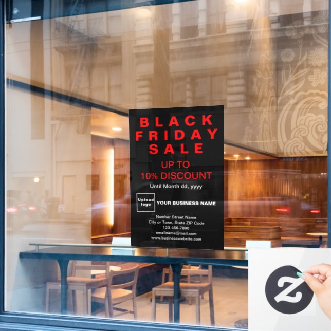 Vinilos Para Cristales Business Black Friday Sale Black Window Cling (Ventana de cafetería)