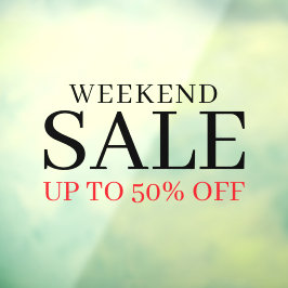 Vinilos Para Cristales Business Elegant Minimal White & Red | Store Sale 