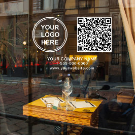 Vinilos Para Cristales Business Logo Create Your QR Code Horizontal