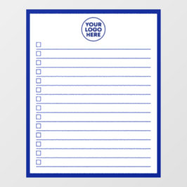 Vinilos Para Cristales Business Logo Navy Blue Whiteboard To Do List