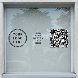 Vinilos Para Cristales Business Logo QR Code Horizontal
