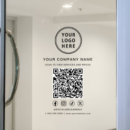 Vinilos Para Cristales Business Logo Social Media Create Your QR Code