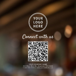Vinilos Para Cristales Business Logo White Lettering Create Your QR Code 