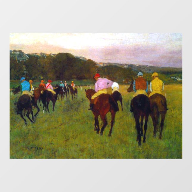 Vinilos Para Cristales Caballos de carreras Edgar Degas en Longchamp (Hoja)
