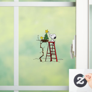 Vinilos Para Cristales Cacahuetes Árbol de Navidad Snoopy & Woodstock