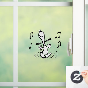Vinilos Para Cristales Cacahuetes Baile Snoopy