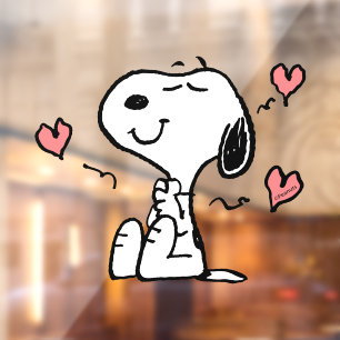 Vinilos Para Cristales Cacahuetes   Corazones Snoopy