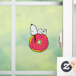 Vinilos Para Cristales Cacahuetes Donut rosado Snoopy