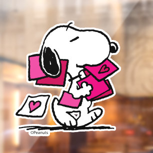 Vinilos Para Cristales Cacahuetes EL DÍA DE SAN VALENTÍN Snoopy With