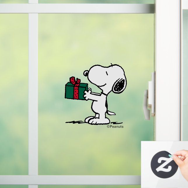 Vinilos Para Cristales Cacahuetes | Entrega de Navidades Snoopy (Hogar)