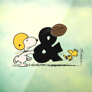 Vinilos Para Cristales Cacahuetes Fútbol Snoopy & Woodstock