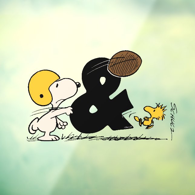 Vinilos Para Cristales Cacahuetes | Fútbol Snoopy & Woodstock (Hoja 3)
