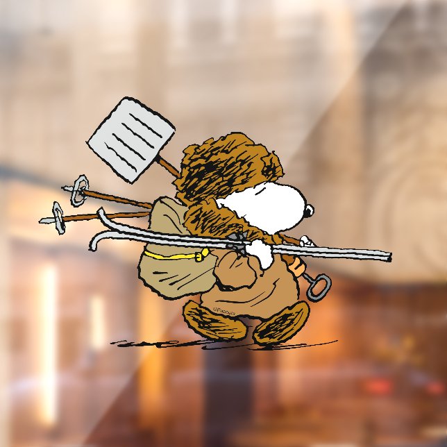 Vinilos Para Cristales Cacahuetes | Guerrero de la nieve de Snoopy (Hoja 2)