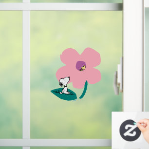 Vinilos Para Cristales Cacahuetes Ilustración de la flor rosa de la nat