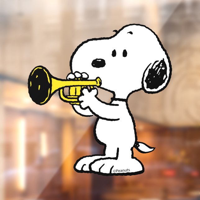 Vinilos Para Cristales Cacahuetes | Jugador de trompeta Snoopy (Hoja 2)