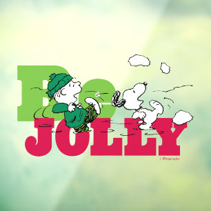 Vinilos Para Cristales Cacahuetes Linus & Snoopy Be Jolly