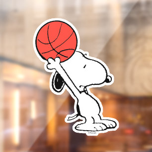 Vinilos Para Cristales Cacahuetes Snoopy Basketball Hoop Shot