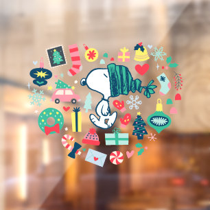 Vinilos Para Cristales Cacahuetes Snoopy Holiday Happiness Heart