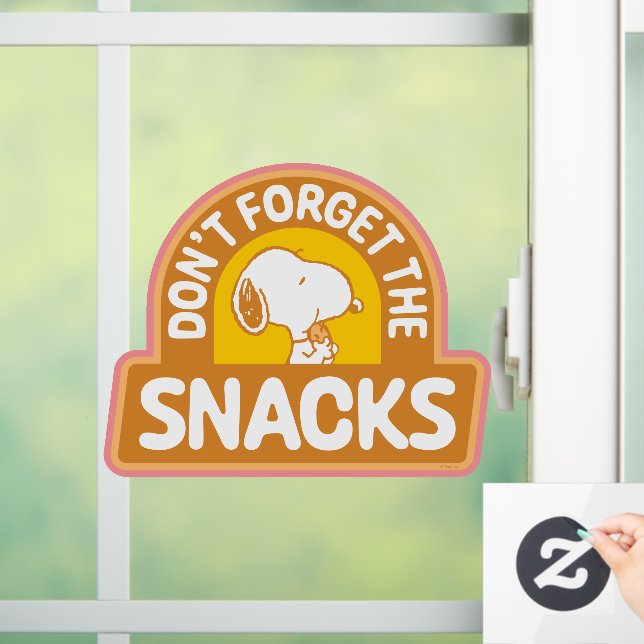 Vinilos Para Cristales Cacahuetes | Snoopy No olvides los aperitivos (Hogar)
