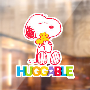 Vinilos Para Cristales Cacahuetes   Snoopy & Woodstock Huggable