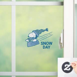 Vinilos Para Cristales Cacahuetes Snoopy & Woodstock Sledding