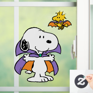 Vinilos Para Cristales Cacahuetes Snoopy Woodstock Vampiro Halloween