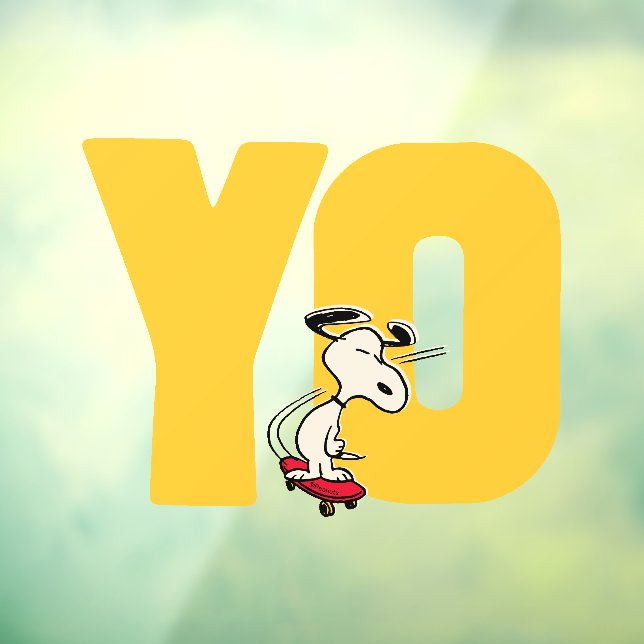 Vinilos Para Cristales Cacahuetes | Snoopy YO Skateboard (Hoja 3)