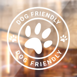 Vinilos Para Cristales Café moderno para perros, bienvenidos las mascotas