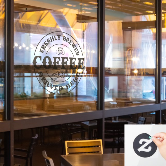 Vinilos Para Cristales Café recién hecho (ventana del restaurante)