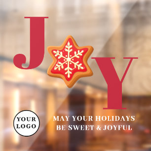 Vinilos Para Cristales Cafe Restaurant Panadería rojo JOY Ventana Lluvia