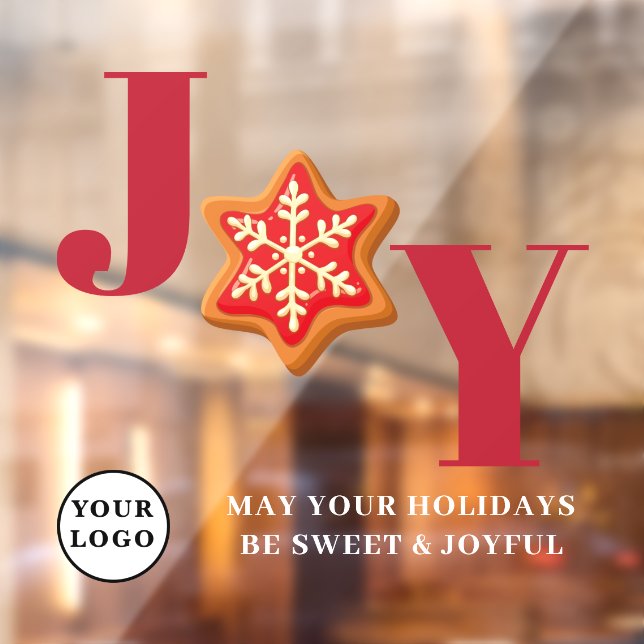 Vinilos Para Cristales Cafe Restaurant Panadería rojo JOY Ventana Lluvia (Hoja 2)