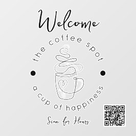 Vinilos Para Cristales Cafetería Personalizada Agrega tu Logotipo Moderno
