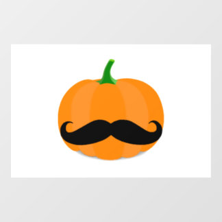 Vinilos Para Cristales calabaza de Halloween con barba